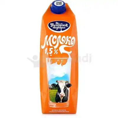 [18-2376] Молоко Фермерское 1,5% 1/12 9 мес, шт