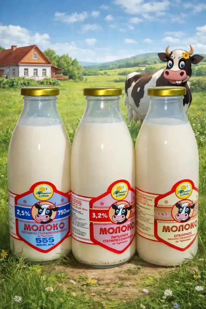 Молоко «Деревенский домик» 0,75л ст/бут 2,5%