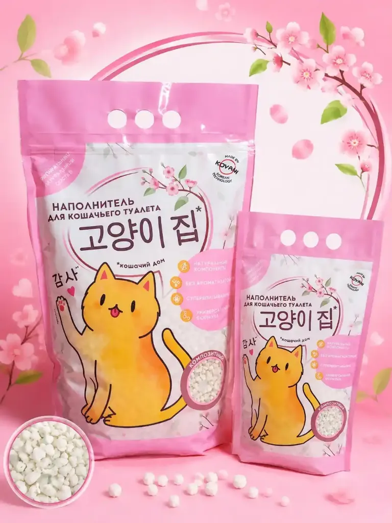 Наполнитель «Кошачий дом» из натуральных компонентов 2,8 л