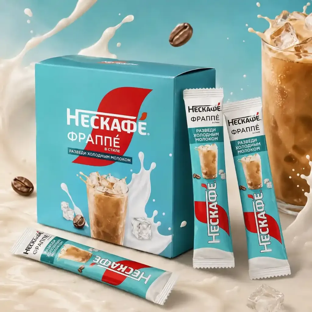 Кофе в стиках Нескафе Фраппе Размешивается с холодным молоком 20шт х 11,5гр