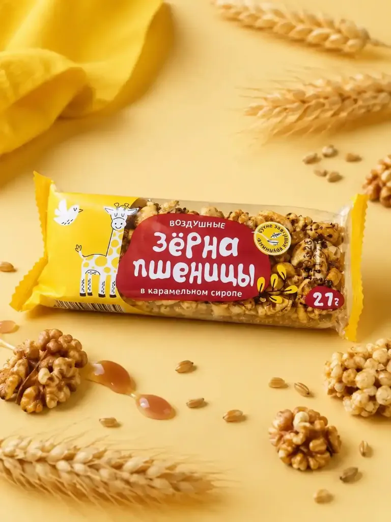 Злаковый батончик воздушные зерна пшеницы 21гр