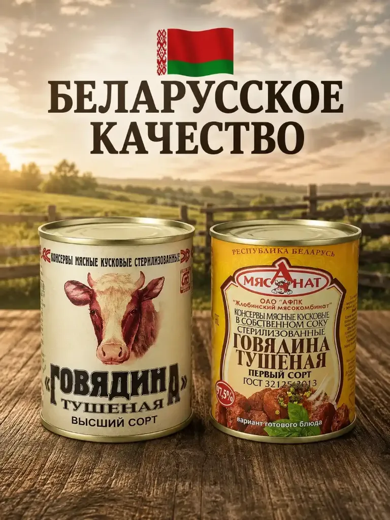 Говядина тушеная «Калинковичи» 338гр х 10шт
