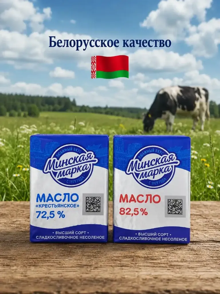 Масло сливочное «Минская марка» 180гр 82,5%