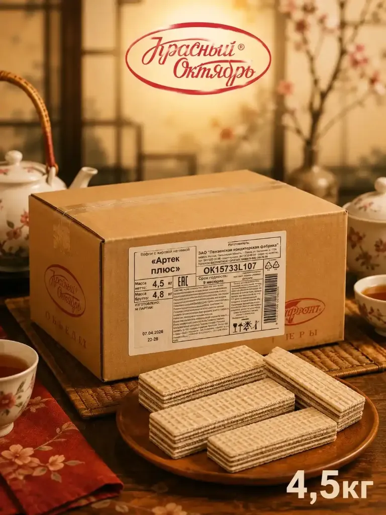 Вафли «Артек плюс» Коробка на 4,5кг