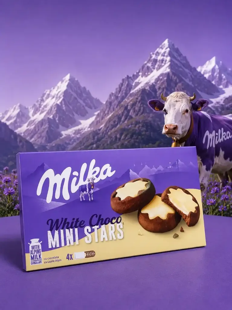 Милка печенье Choco Minis 150гр; 1*16 звезда