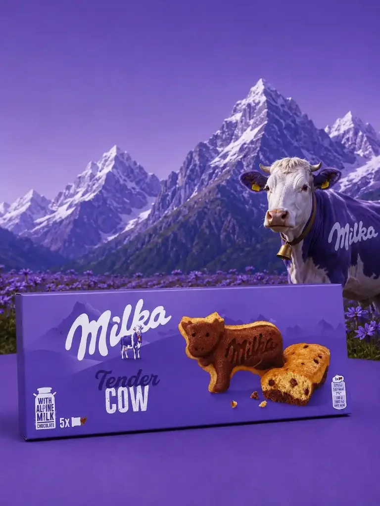 Милка Печенье Tender Cow 140гр; 1*16