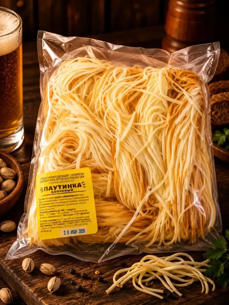 Сыр паутинка копчёная