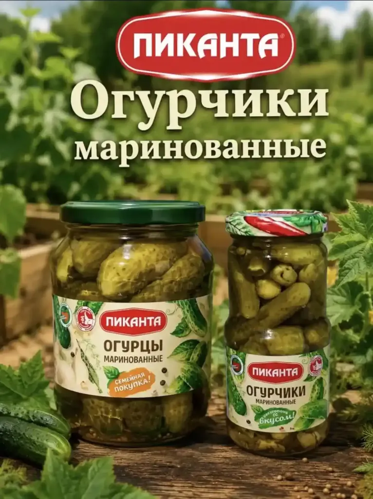 Огурцы маринованные, 680 гр