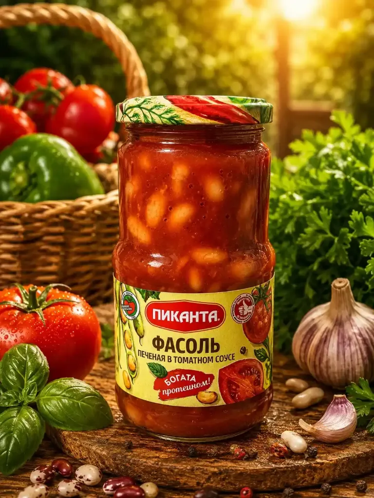 Фасоль в томатном соусе, 470 гр
