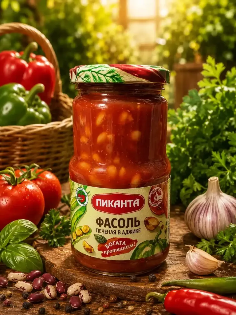 Фасоль в аджике, 530 гр