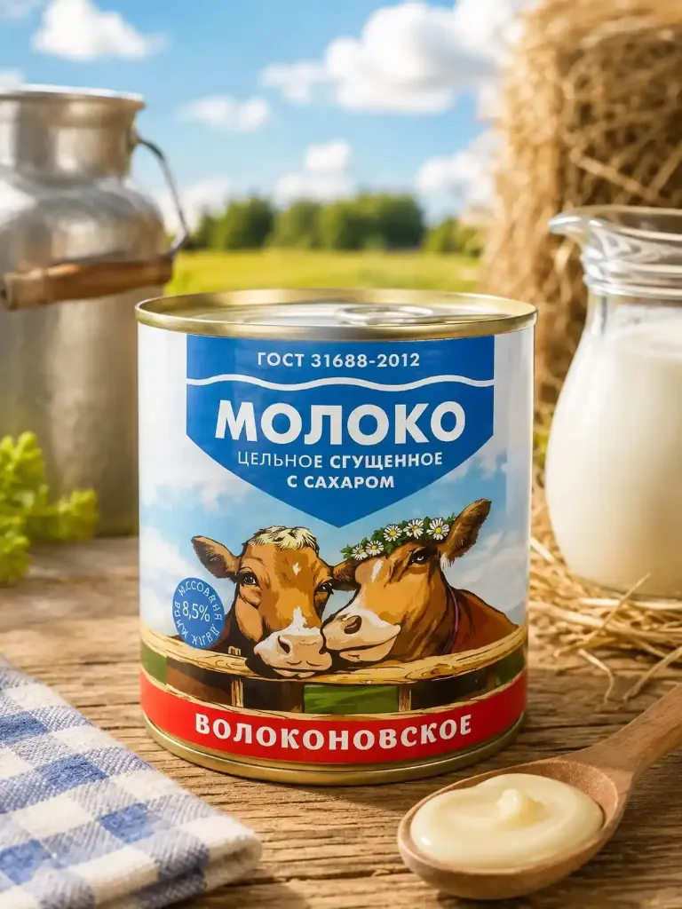 Молоко сгущенное «Волконовское» 8,5% 370гр х 15шт