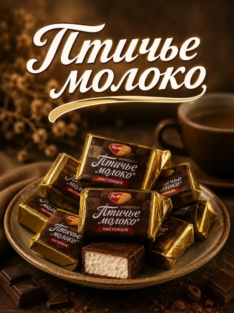 Птичье молоко сливочно-ванильное; 1 кг